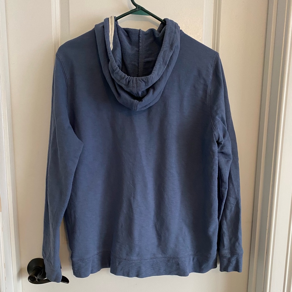 LL Bean Indigo Full-Zip Organic Cotton Lightweight Hoodie - Picture 8 of 9